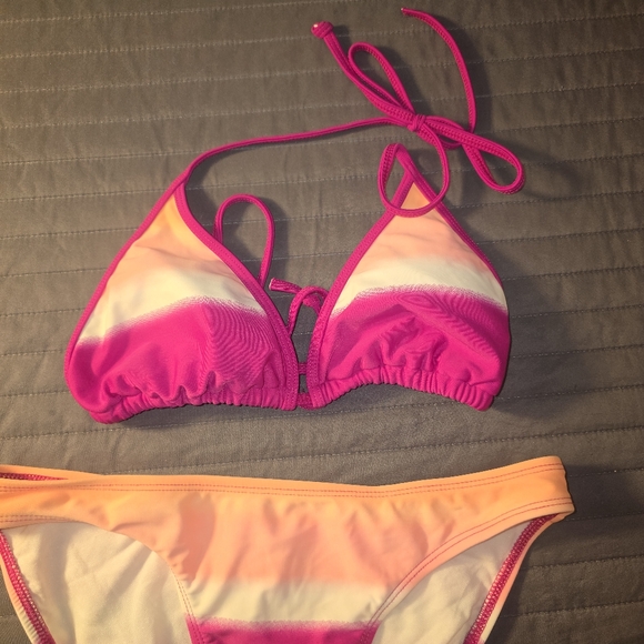 Body Glove Bikini Womens S Orange Pink Ombre Beach Swim Summer - Picture 3 of 7
